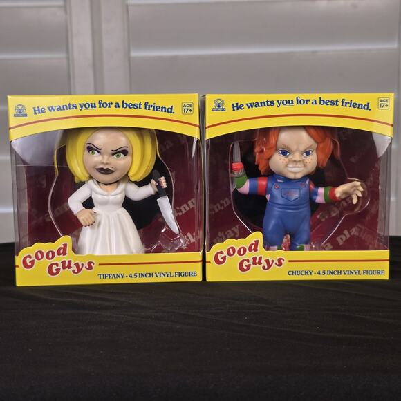 Tiffany And Chucky Good Guys Vinyl Figure 4.5in NEW childs Play Collectible 2025 - Picture 1 of 11